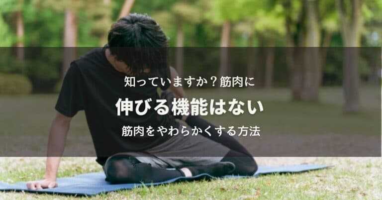 筋肉に伸びる機能がないってご存知ですか？筋肉を柔らかくする方法
