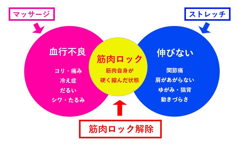 筋肉ロックと他の施術との違い